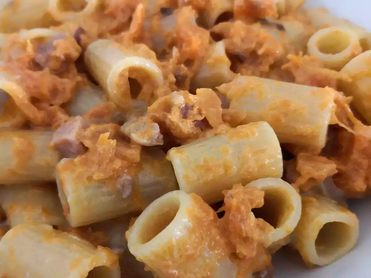 Pasta dengan Labu dan Pancetta - foto 2