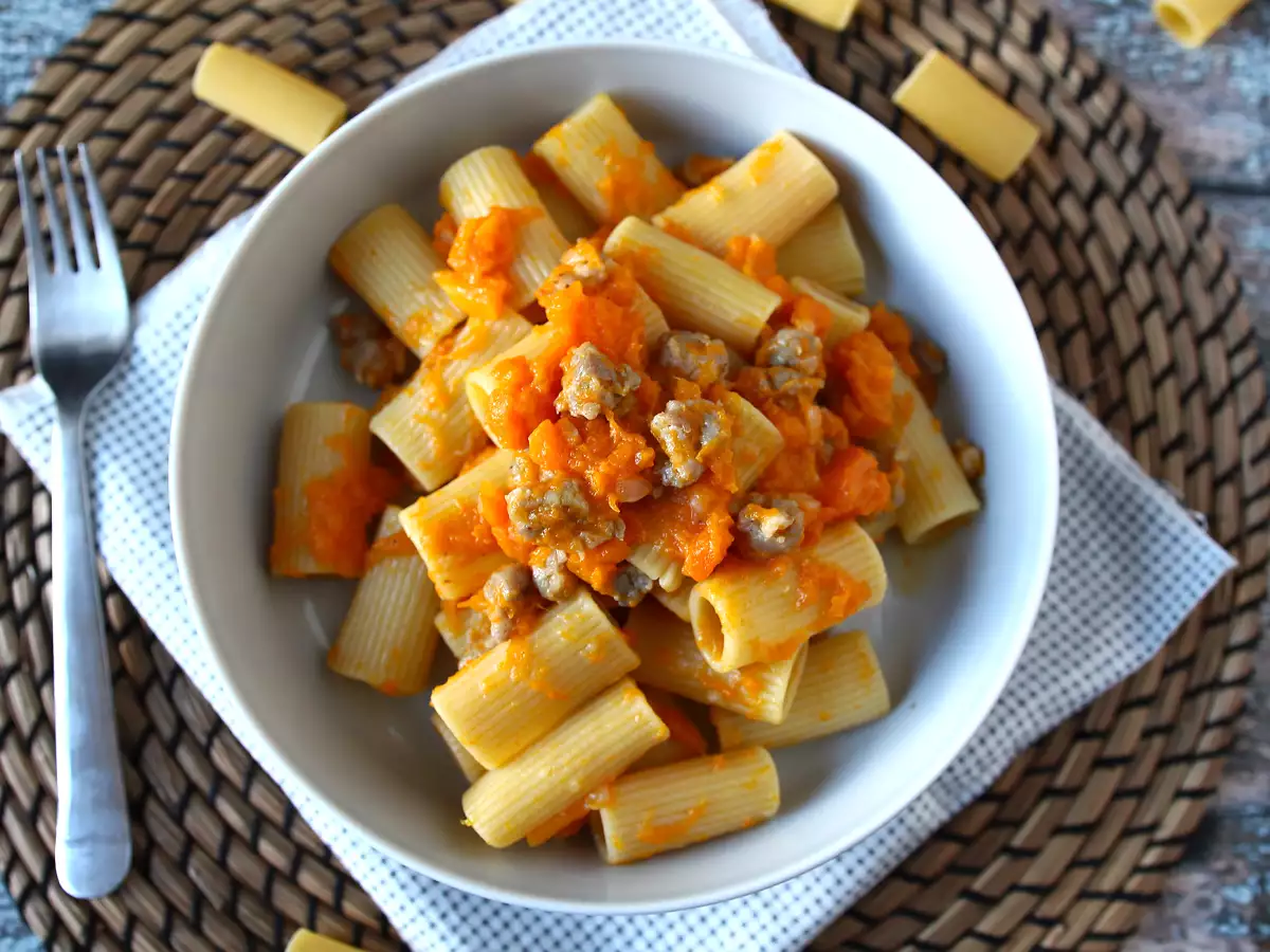 Pasta dengan labu dan sosis - foto 4