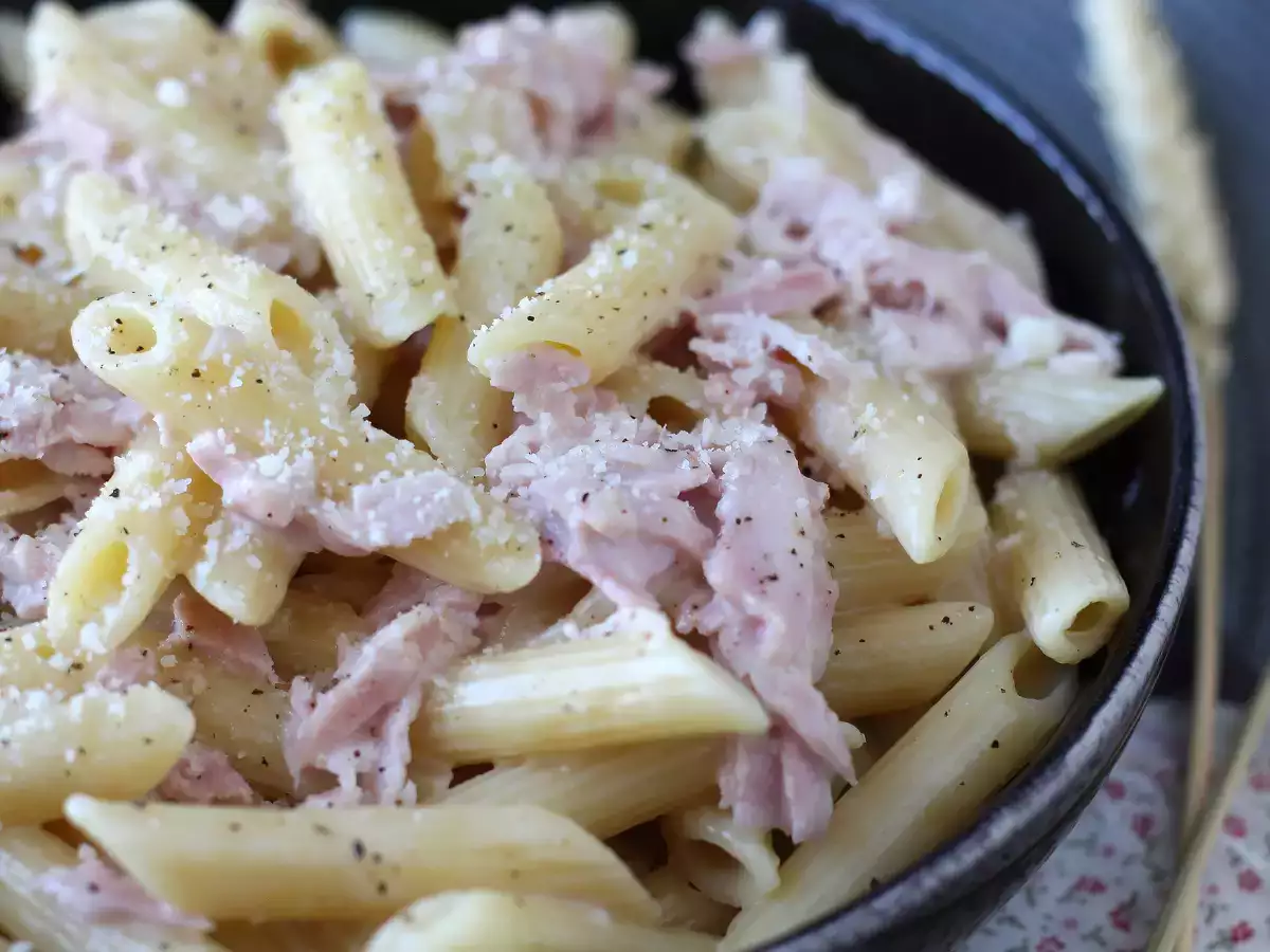 Pasta krim dan ham: lembut, cepat, dan sangat menarik! - foto 4