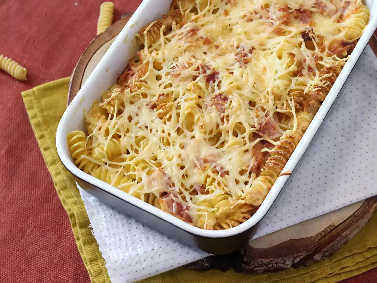 Pasta Panggang Ham dan Keju dengan Air Fryer - foto 5