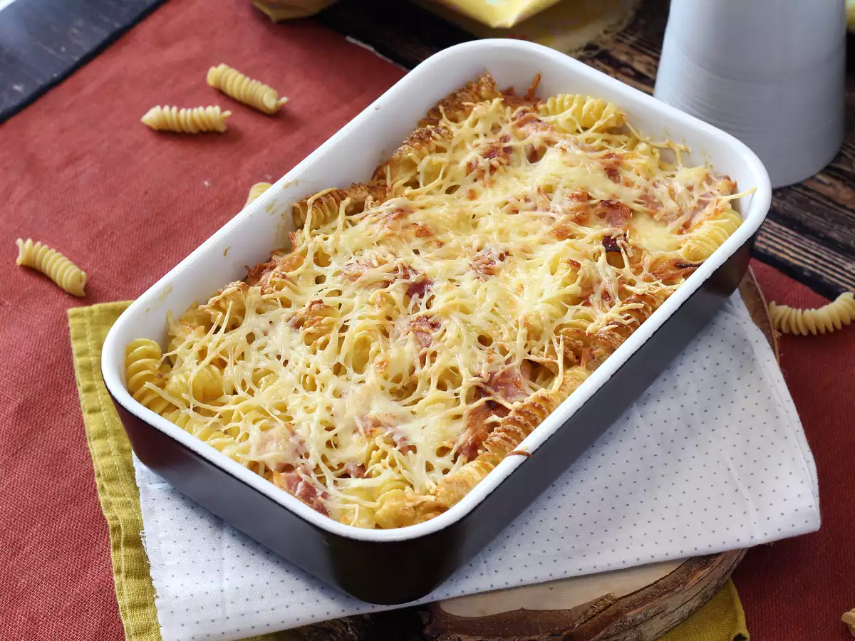 Pasta Panggang Ham dan Keju dengan Air Fryer - foto 6