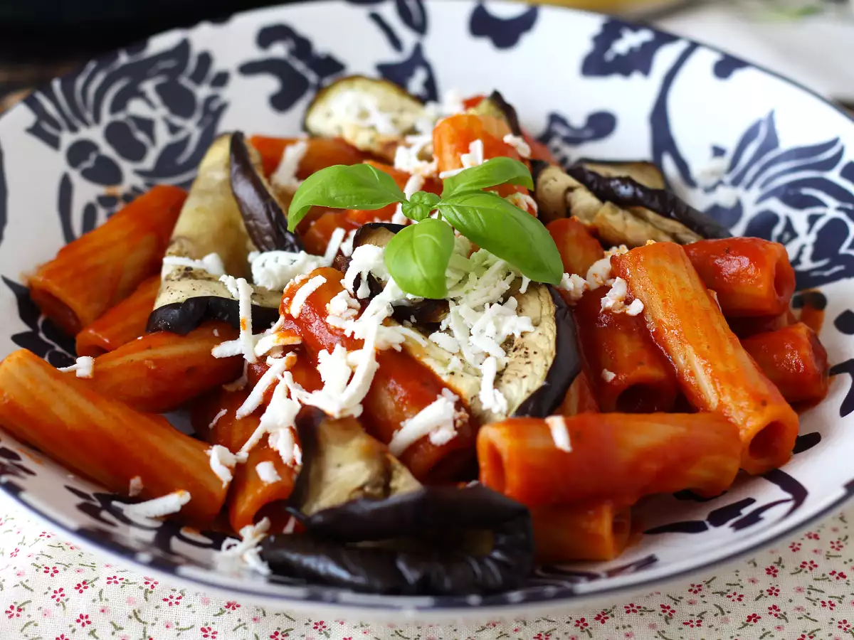 Pasta Siciliana dengan terong, versi yang mudah dan ringan - Pasta alla Norma - foto 5