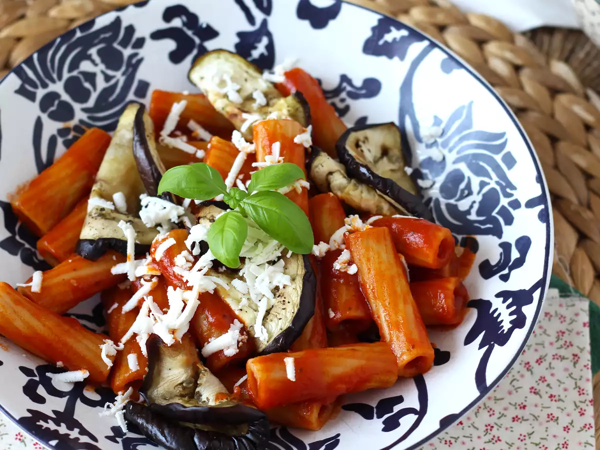 Pasta Siciliana dengan terong, versi yang mudah dan ringan - Pasta alla Norma - foto 7