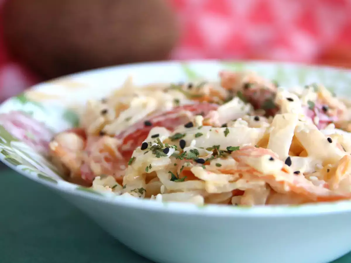 Pasta Thailand (mie krim kelapa dengan udang dan sayuran) - foto 2