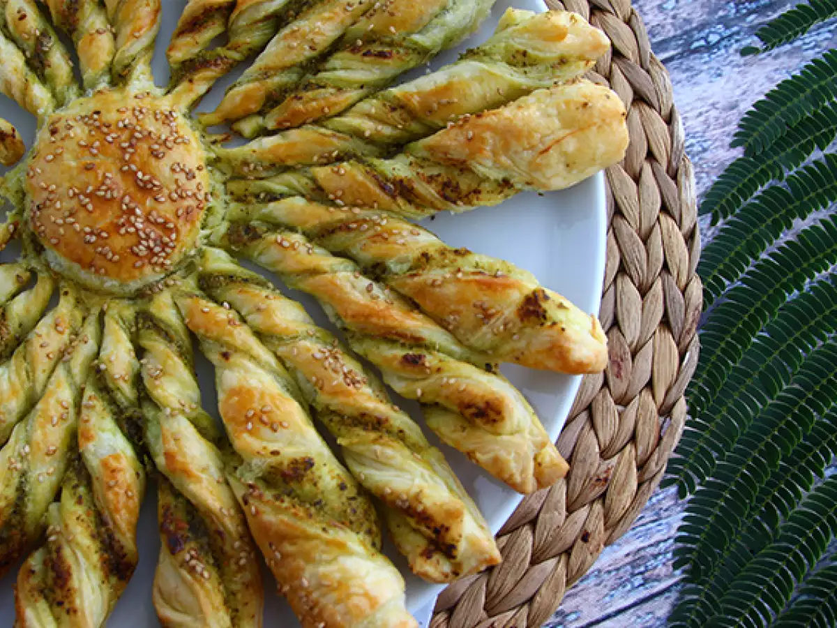 Pastri Puff Pesto Bentuk Matahari - foto 2