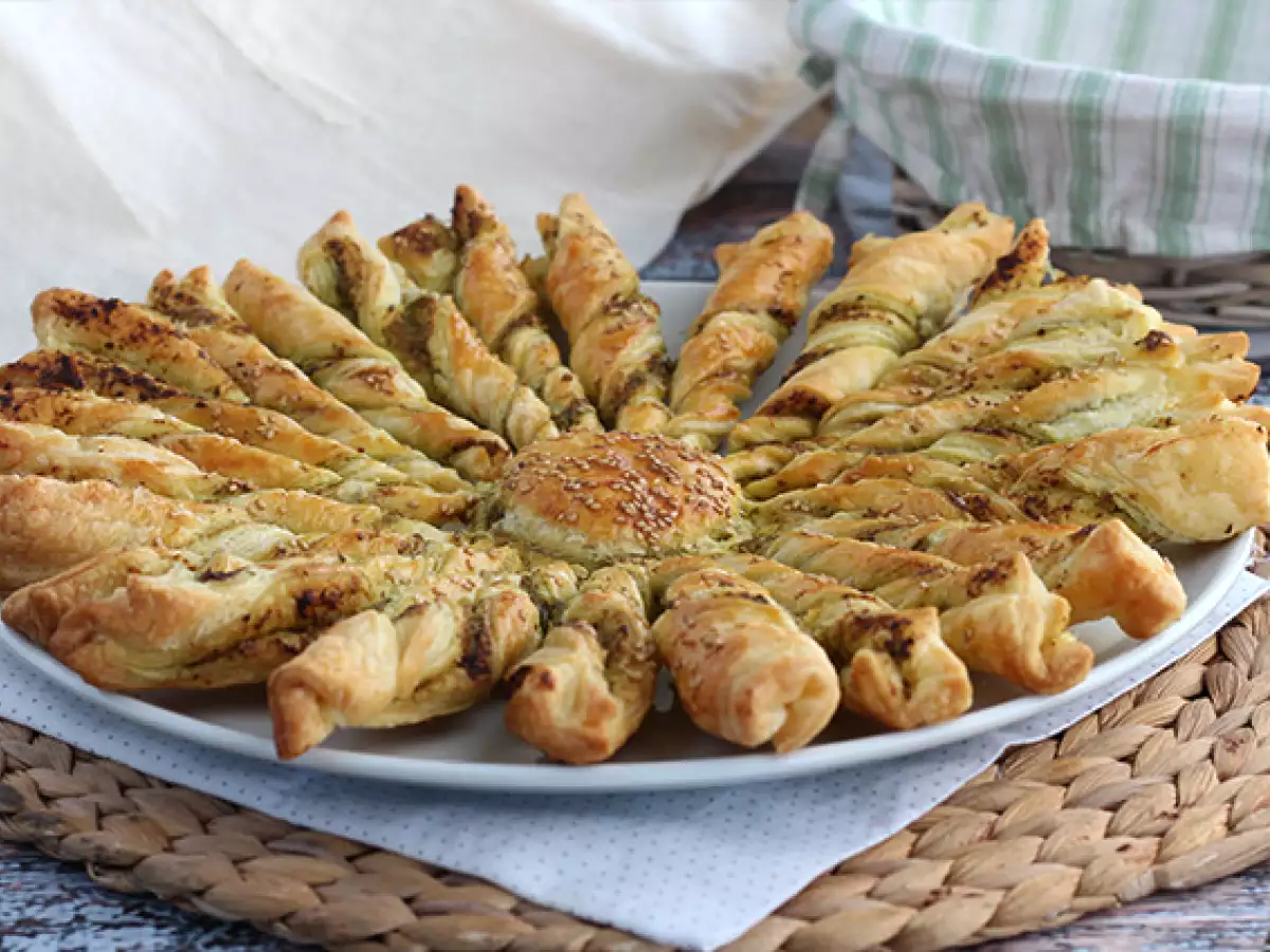 Pastri Puff Pesto Bentuk Matahari - foto 3