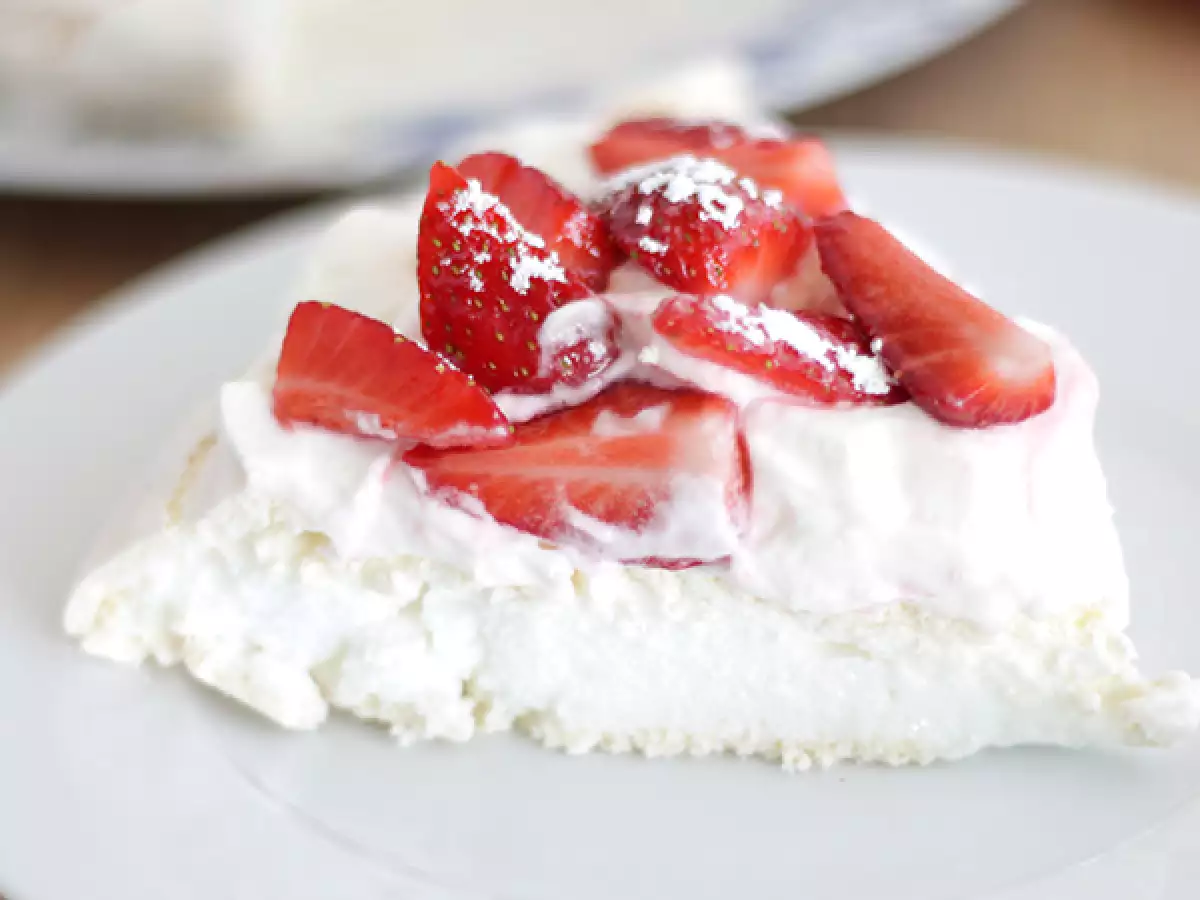 Pavlova stroberi mudah - foto 3