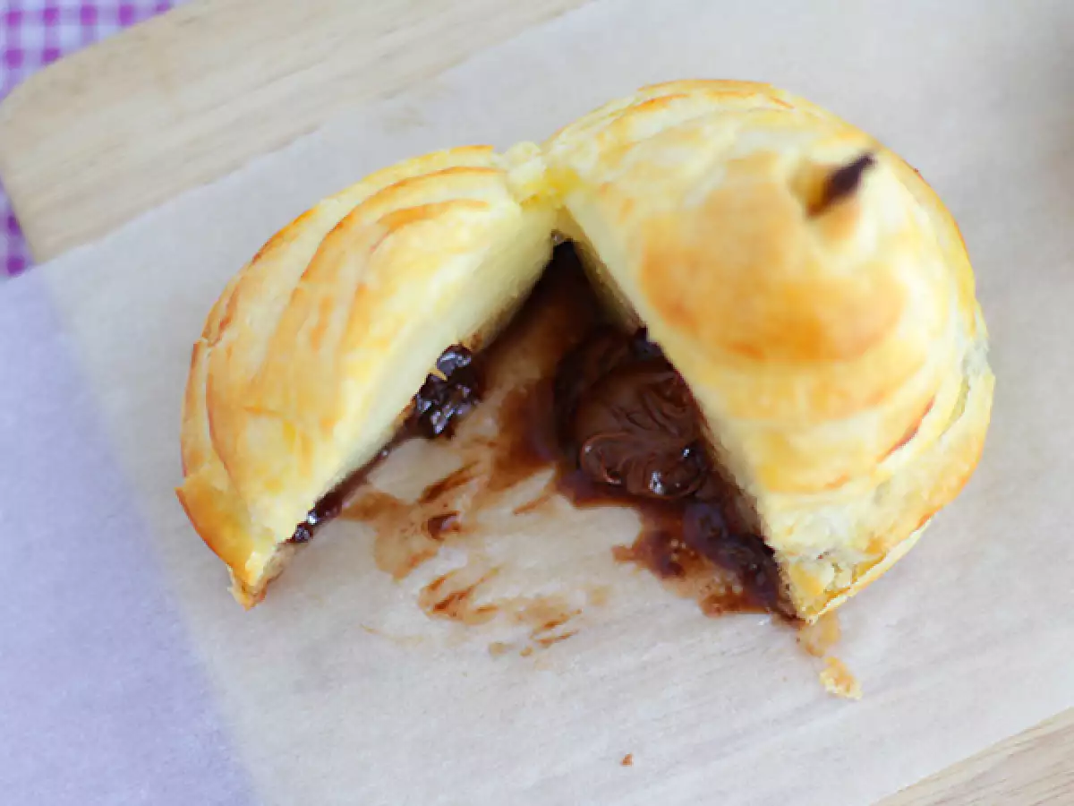 Pir berbalut pastry dengan isian cokelat - foto 2