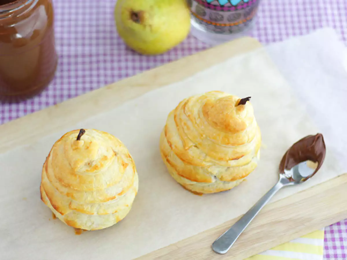 Pir berbalut pastry dengan isian cokelat - foto 4