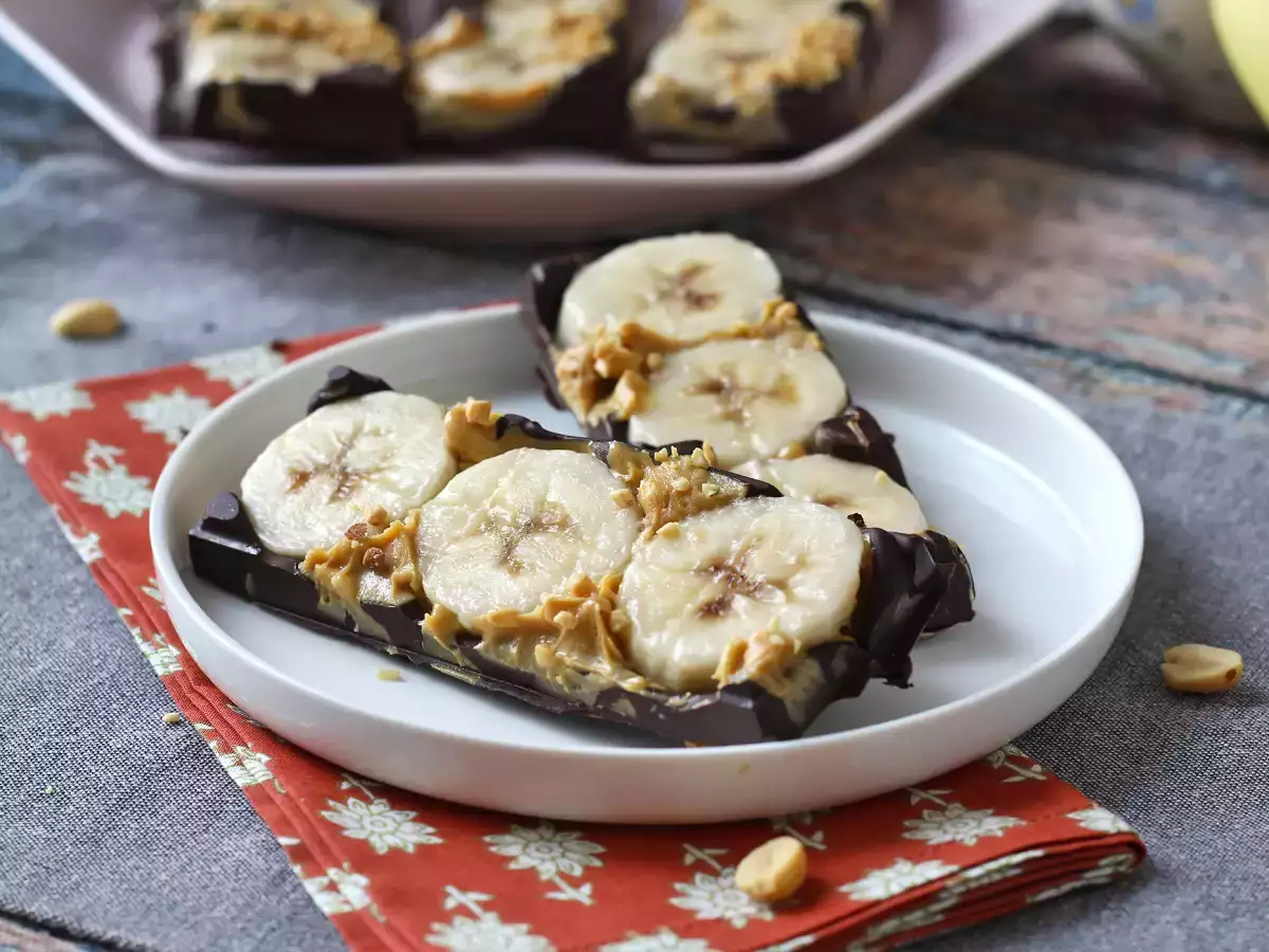 Pisang mini, selai kacang, dan cokelat batangan, sangat lezat tanpa tambahan gula - foto 6