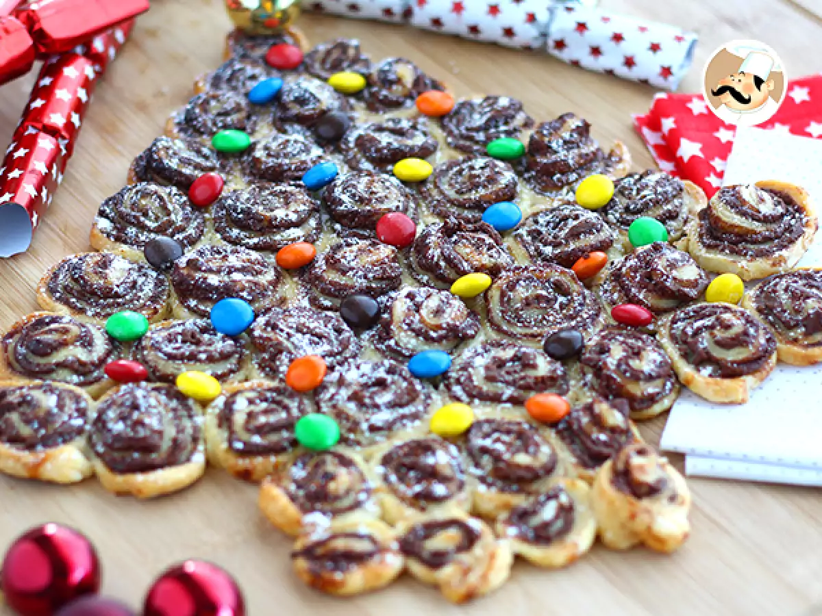 Pohon cemara dengan Nutella untuk dibagikan - foto 3