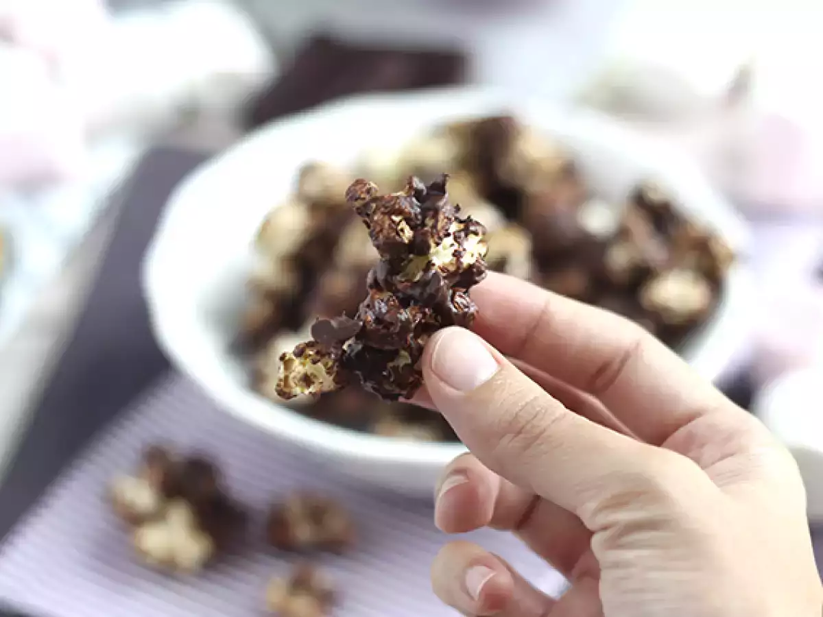 Popcorn cokelat dan marshmallow - foto 3
