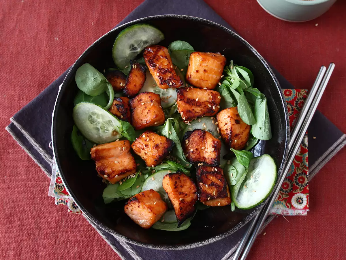 Potongan Salmon Air Fryer dengan Marinasi Asia - foto 3