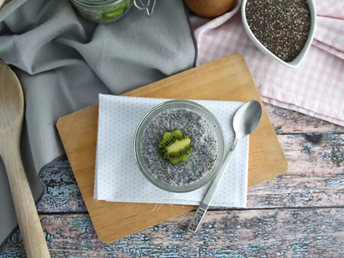 Puding Biji Chia dengan Kiwi - foto 3