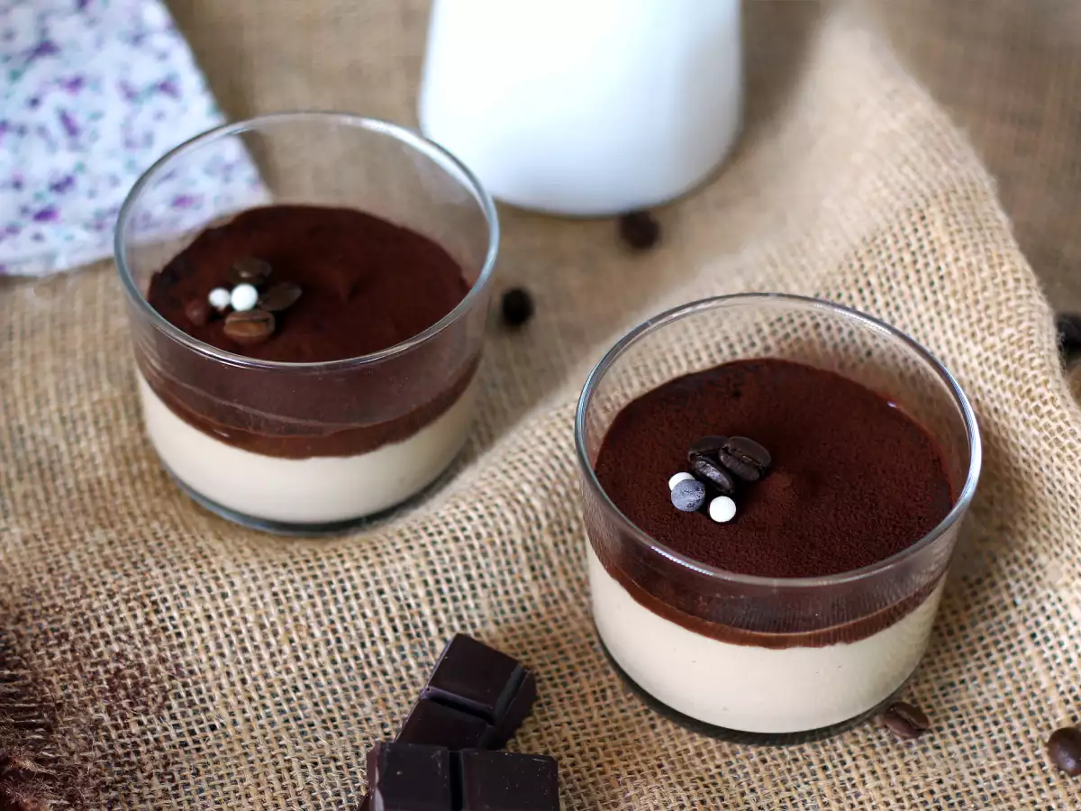 Puding custard kopi dengan ganache dan kakao - foto 3