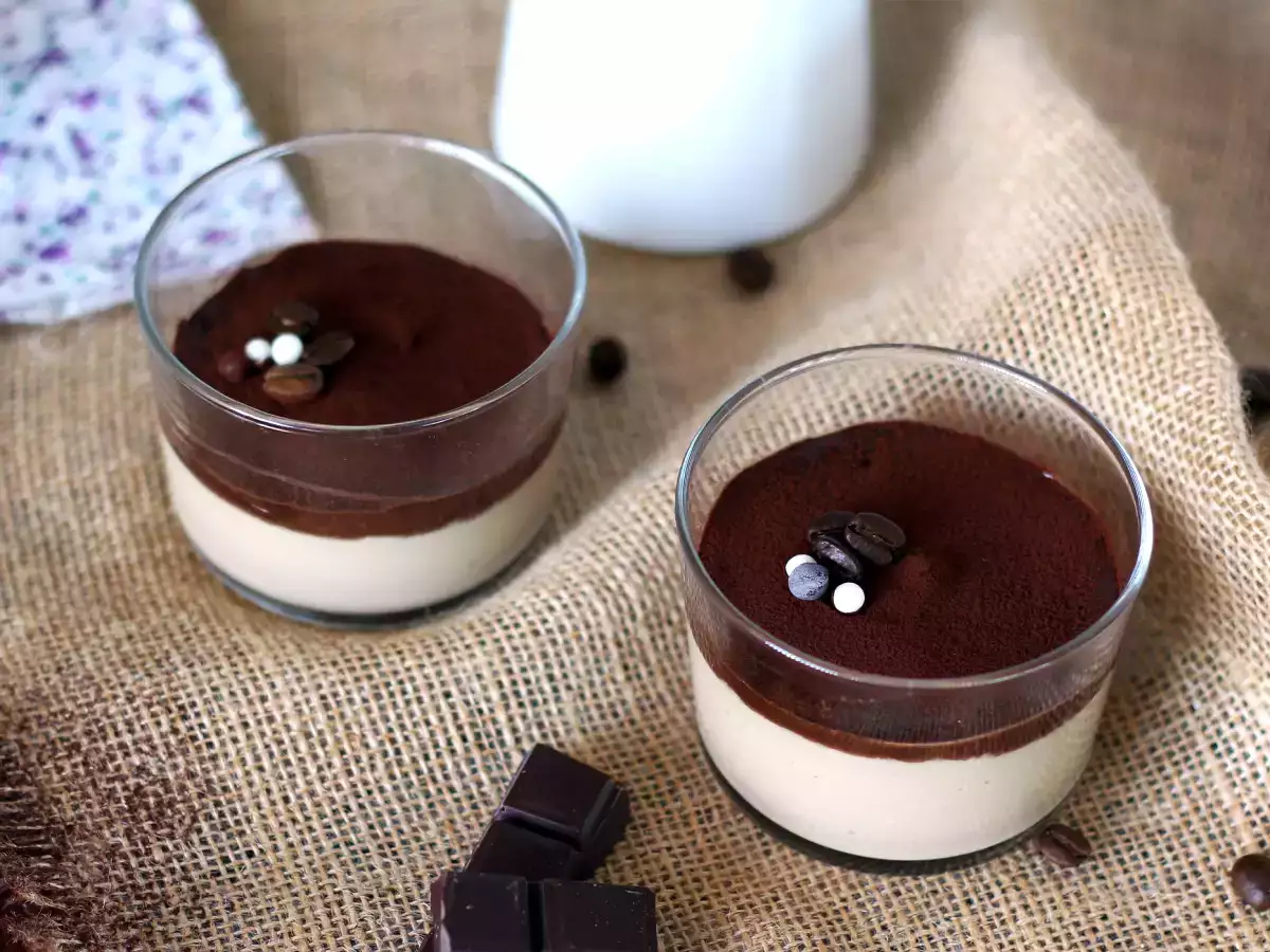 Puding kopi dengan ganache dan kakao - foto 3