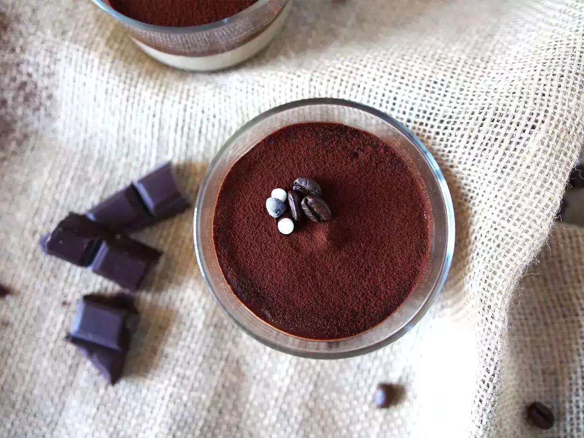 Puding kopi dengan ganache dan kakao - foto 4