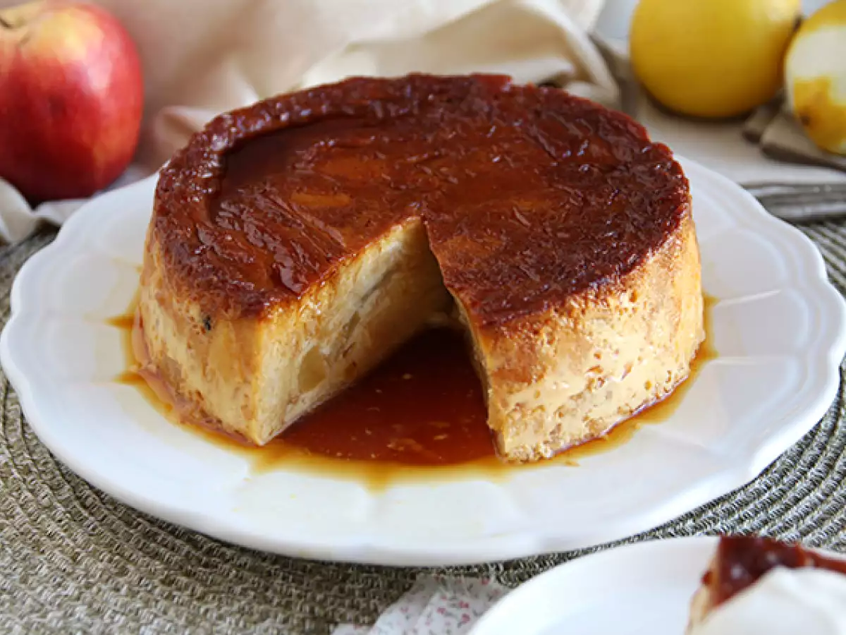 Puding Roti Croissant dengan Apel dan Karamel - foto 4