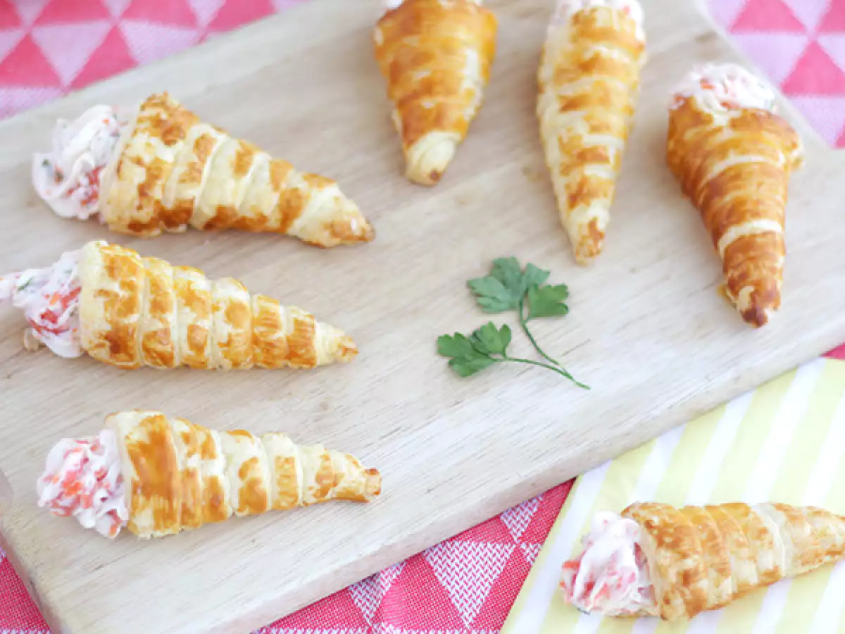 Puff pastry cone salmon & daun bawang - foto 2