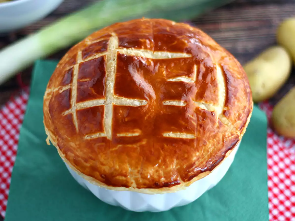 Puff pastry daun bawang dan sup kentang - foto 2