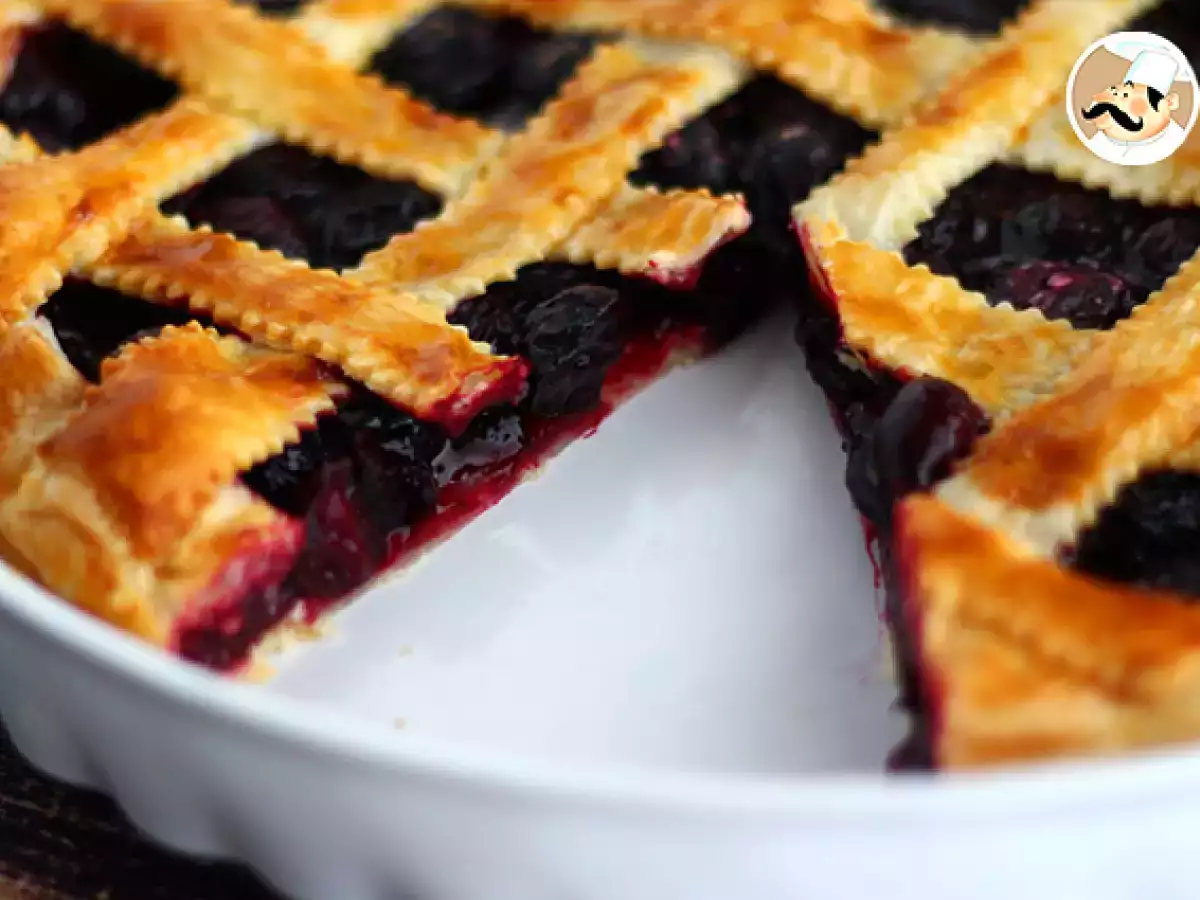 Puff pastry tart dengan ceri - foto 4