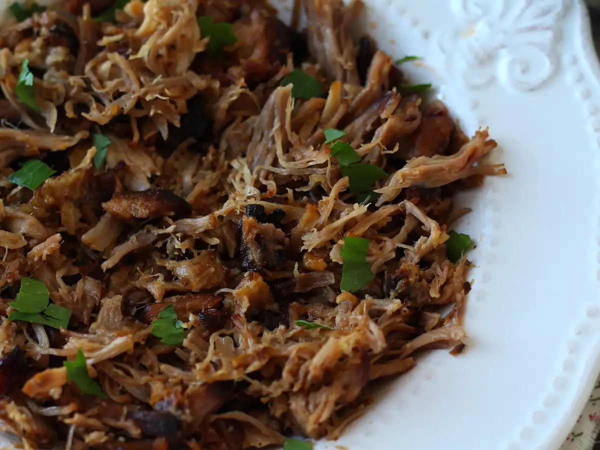 Pulled pork atau daging babi suwir dengan air fryer - foto 2