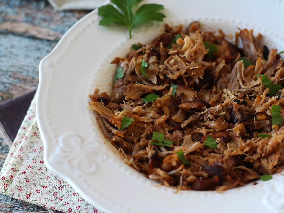 Pulled pork atau daging babi suwir dengan air fryer - foto 3