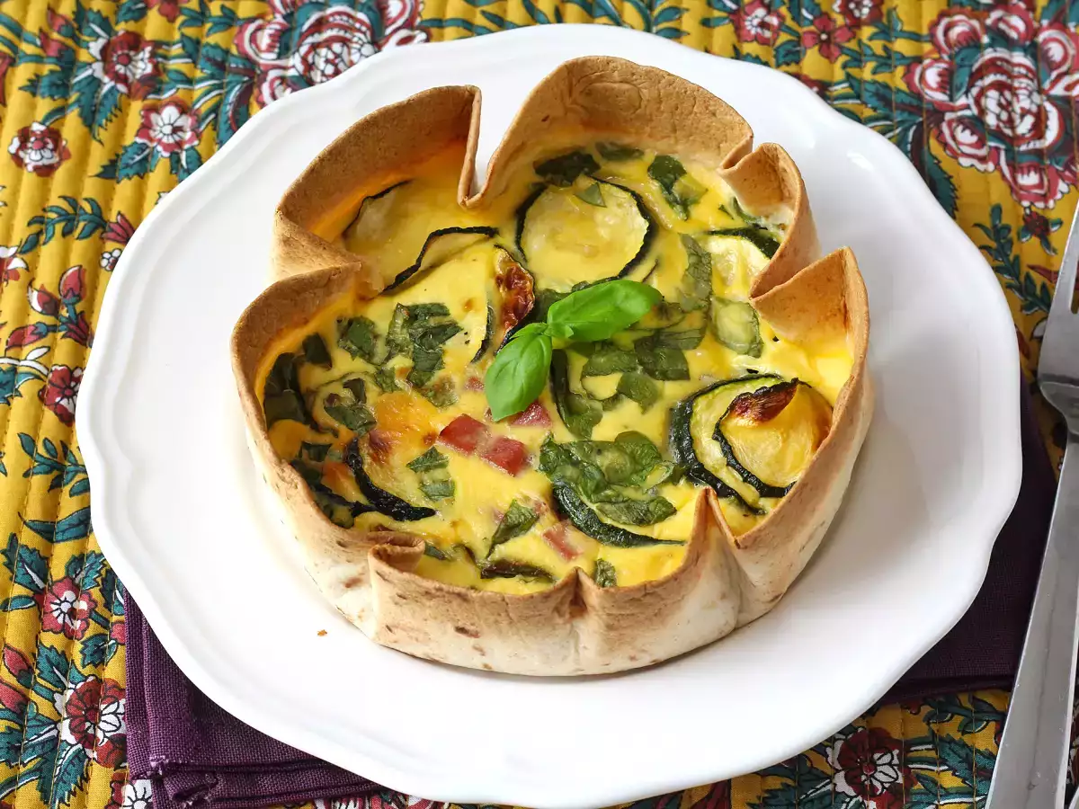 Quiche bebas kue dengan tortilla? Itu mungkin! Resep ringan - foto 3