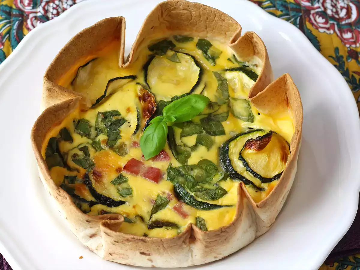 Quiche bebas kue dengan tortilla? Itu mungkin! Resep ringan - foto 4