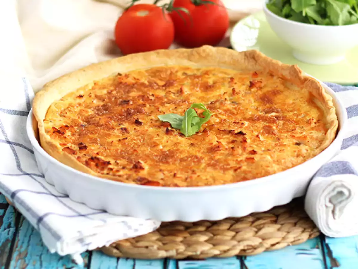 Quiche salmon yang cepat dan mudah - foto 4