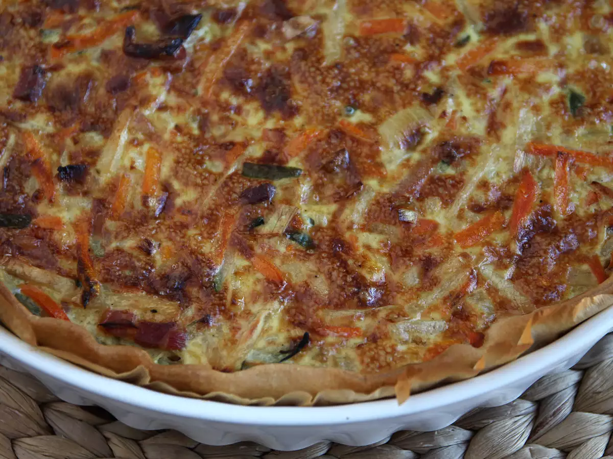 Quiche sayuran dan daging asap yang disukai semua orang! - foto 3