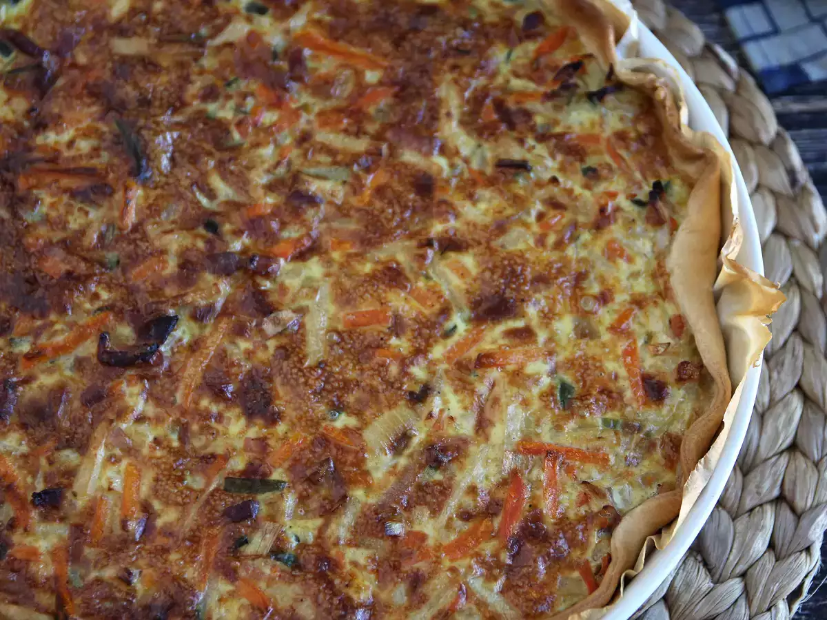 Quiche sayuran dan daging asap yang disukai semua orang! - foto 4