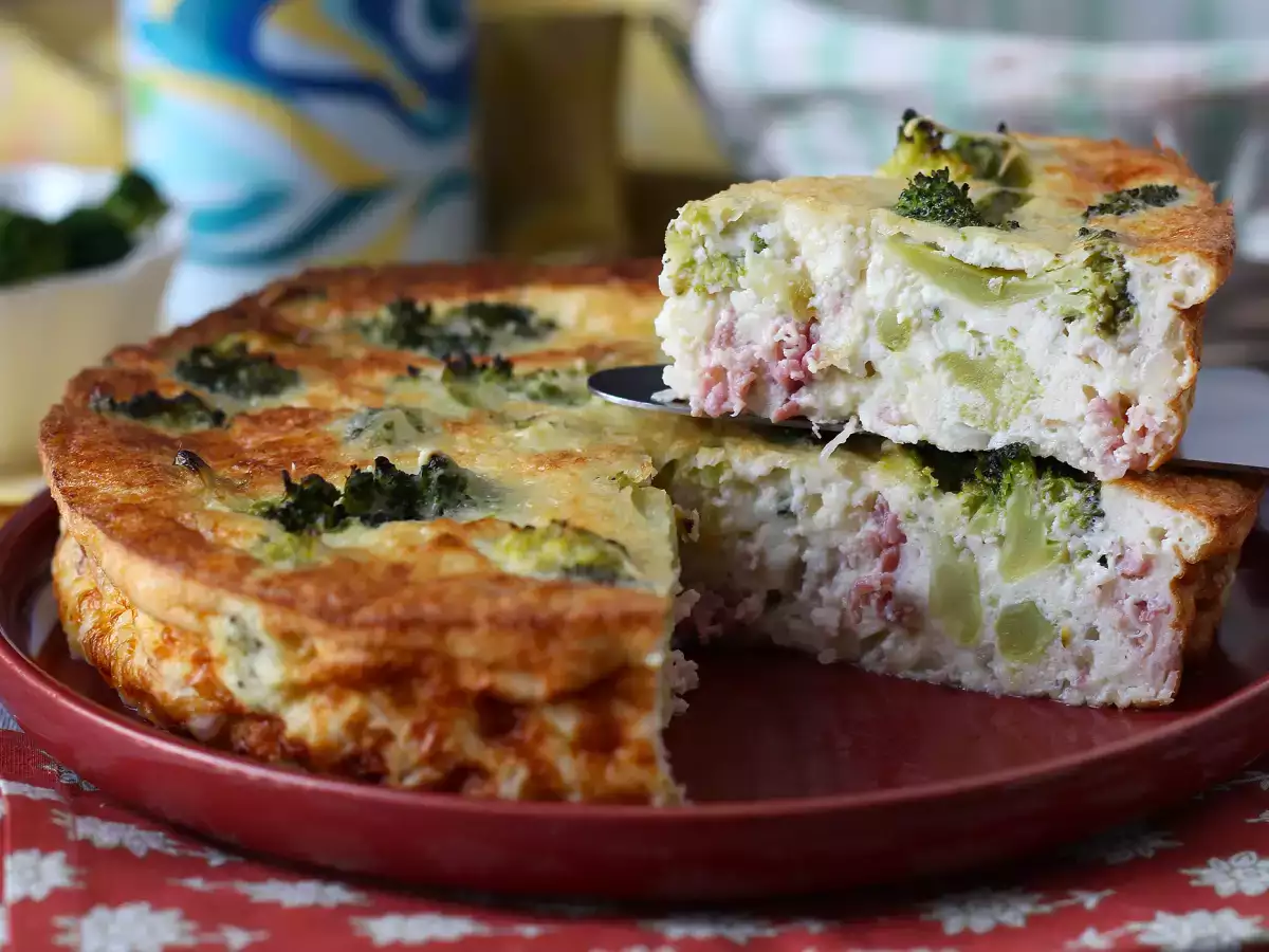 Quiche Tanpa Kulit dengan Brokoli, Pancetta, dan Keju Cottage - foto 4