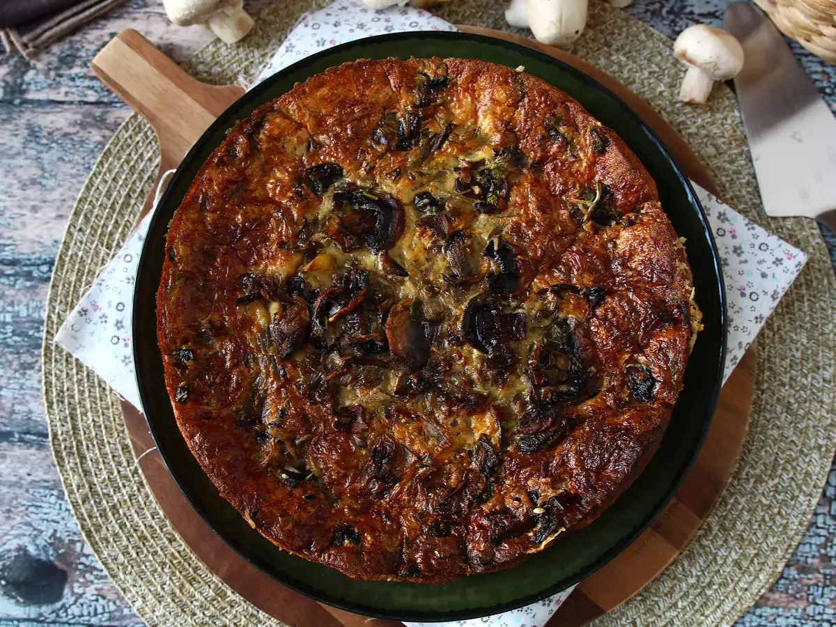 Quiche Tanpa Kulit dengan Jamur, Bacon, dan Cottage Cheese - foto 2