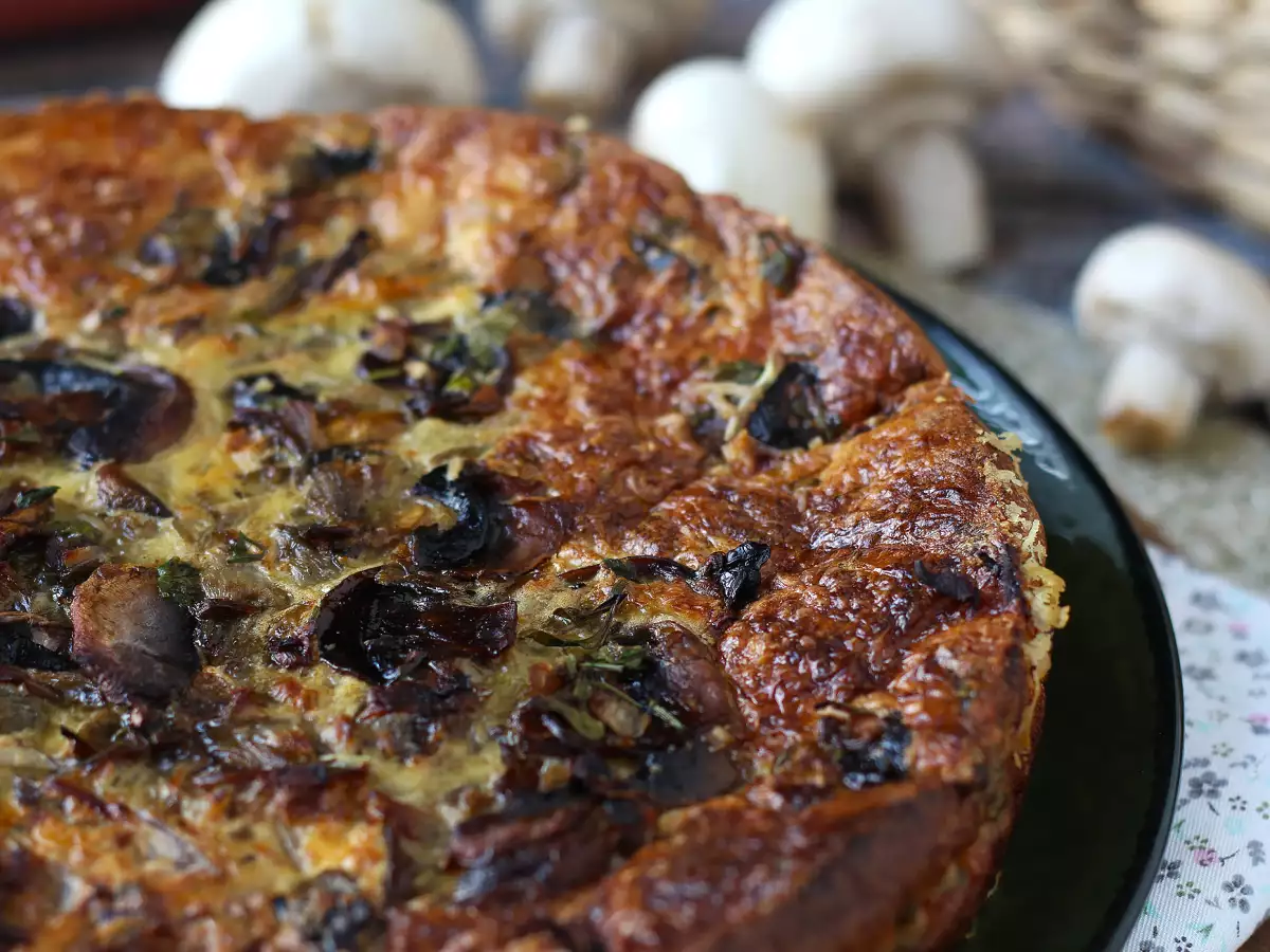 Quiche Tanpa Kulit dengan Jamur, Bacon, dan Cottage Cheese - foto 3