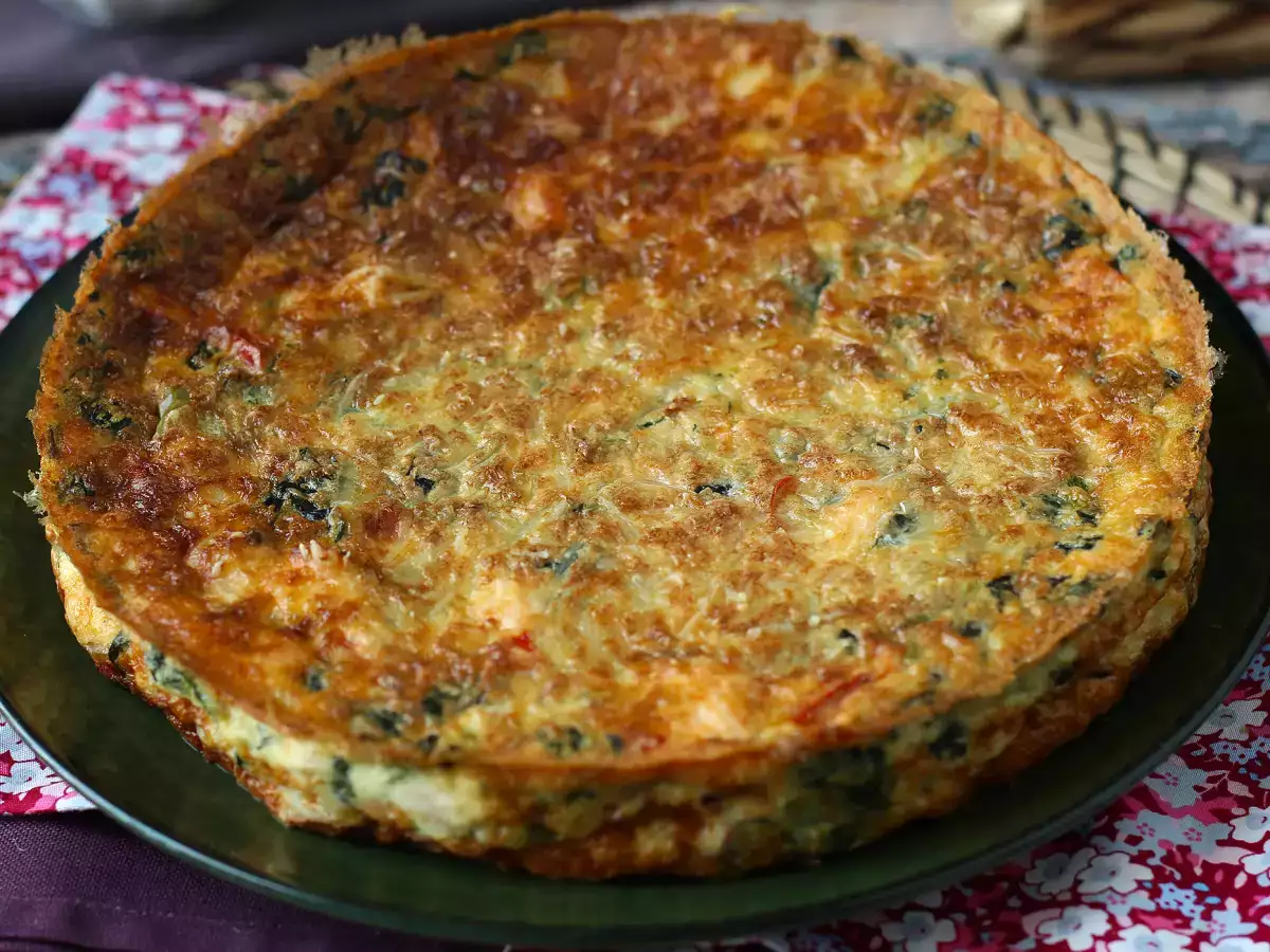 Quiche Tanpa Kulit dengan Salmon, Bayam, dan Cottage Cheese - foto 2