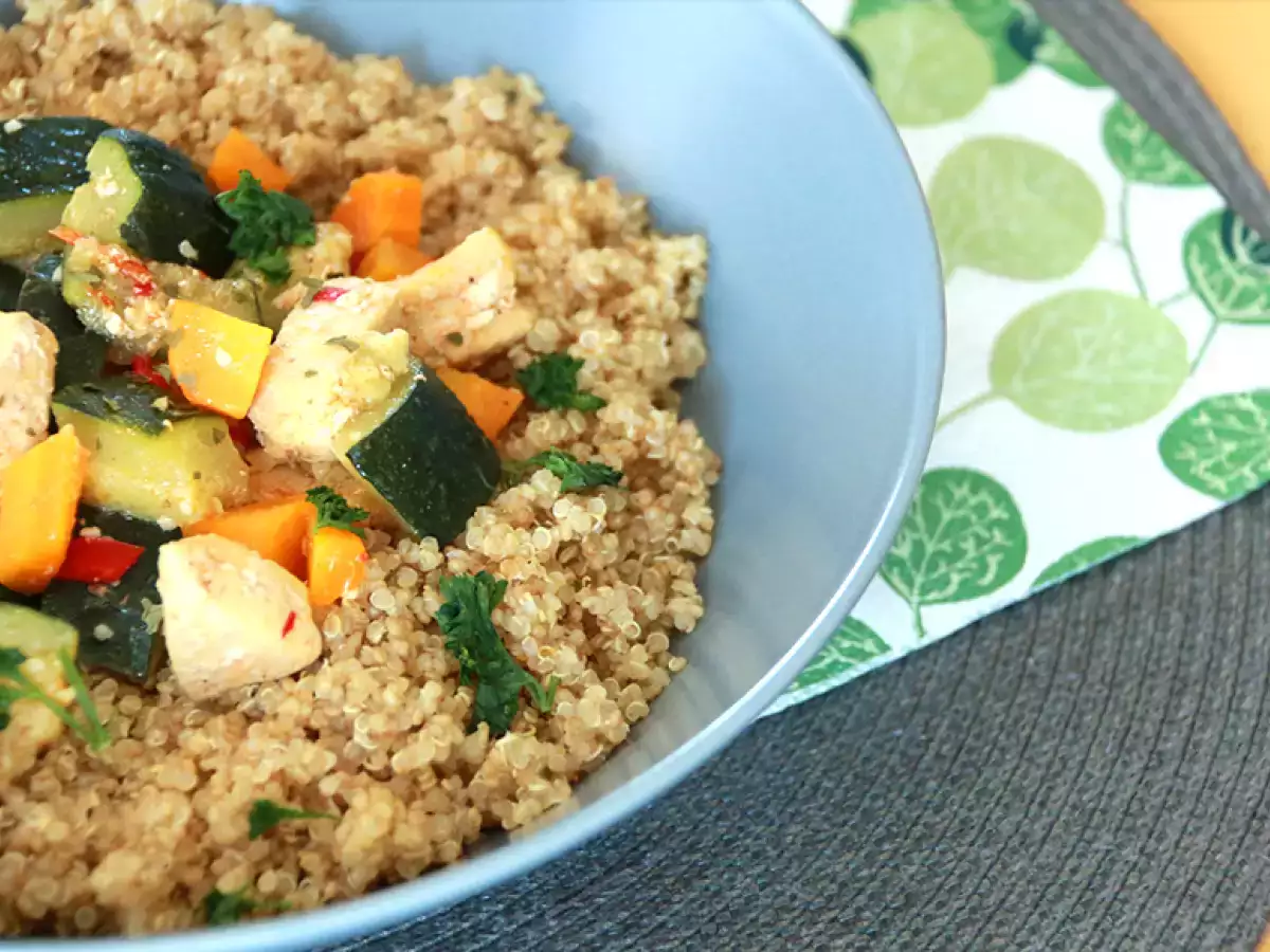 Quinoa dengan sayuran dan ayam - foto 2