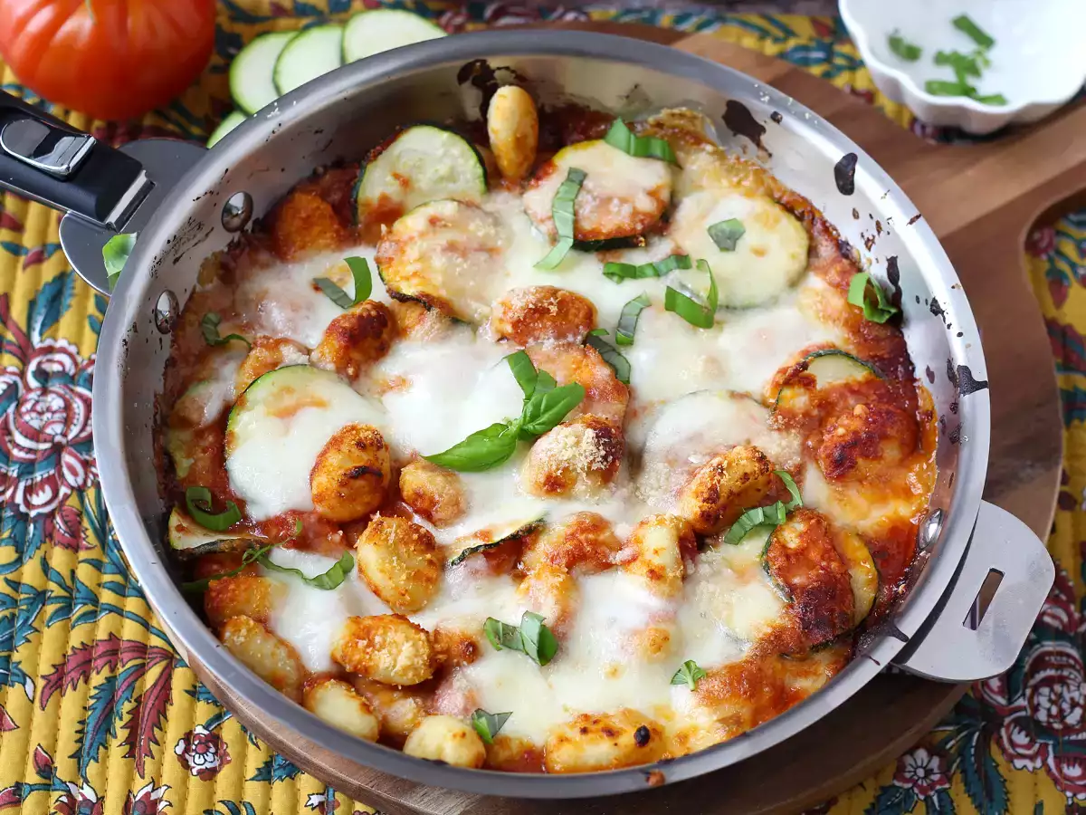 Resep cepat gratin gnocchi dengan zucchini dan mozzarella - foto 8