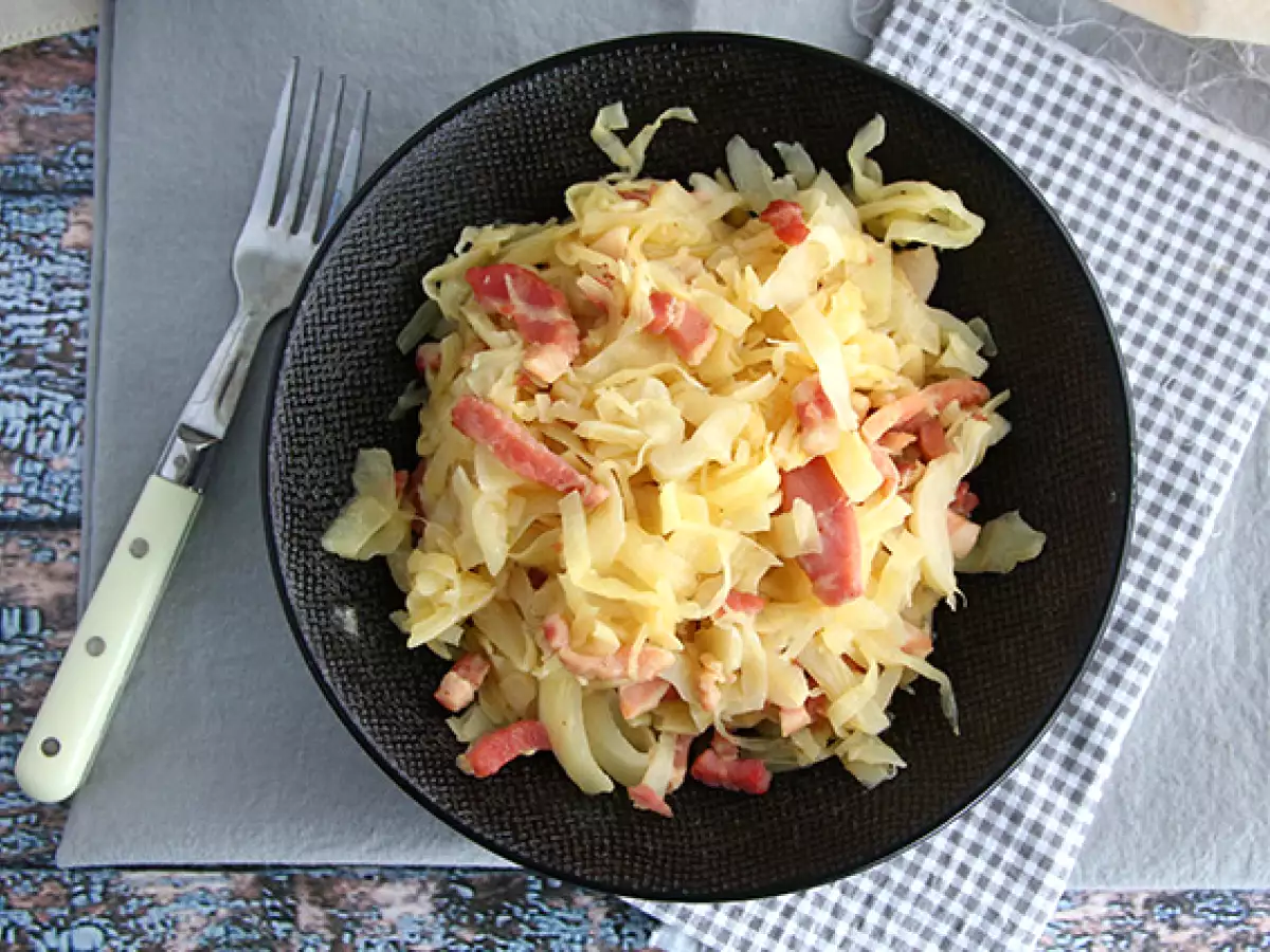 Resep Kubis Putih dengan Daging Asap - foto 2