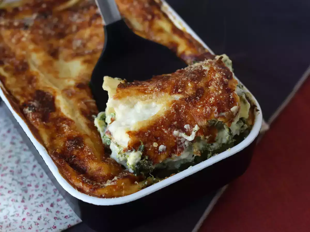 Ricotta dan lasagna bayam yang sangat meleleh - foto 3
