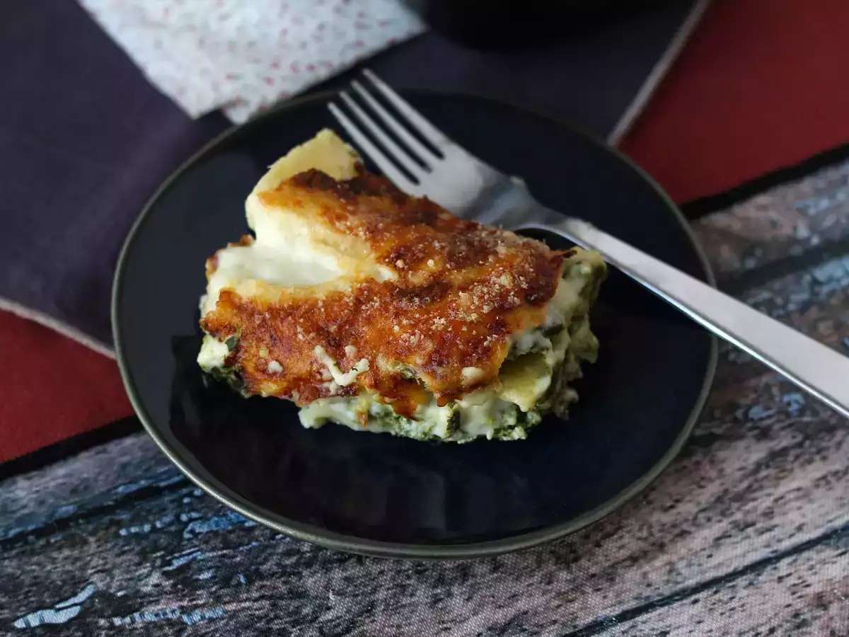 Ricotta dan lasagna bayam yang sangat meleleh - foto 4