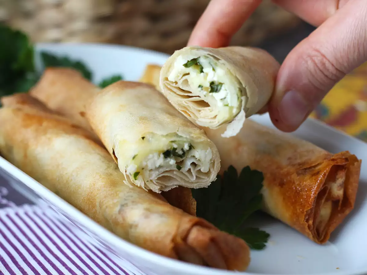 Rikakat Lebanon buatan sendiri - memasak dengan penggorengan udara - foto 3