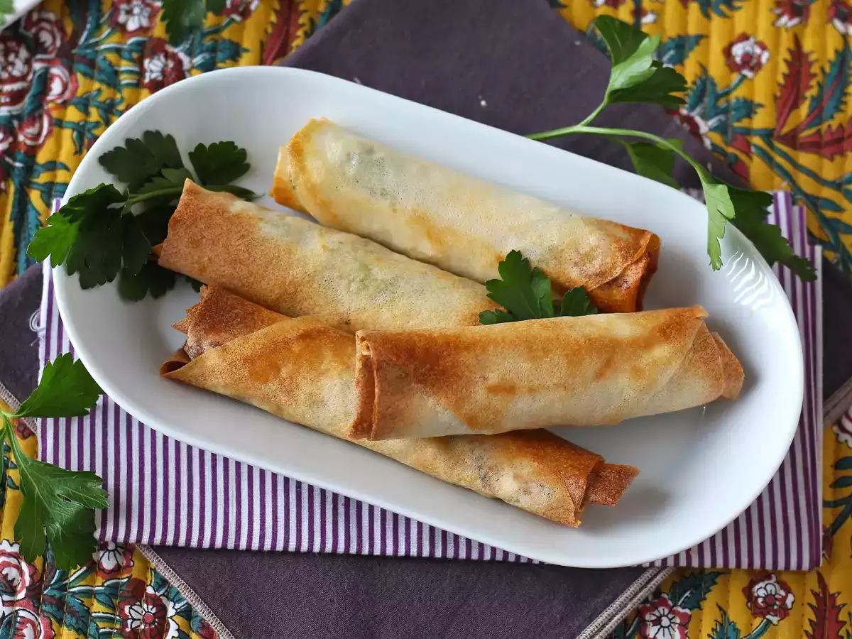 Rikakat Lebanon buatan sendiri - memasak dengan penggorengan udara - foto 4