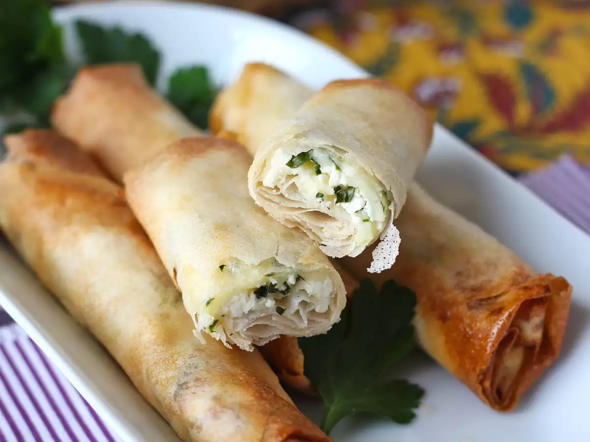 Rikakat Lebanon buatan sendiri - memasak dengan penggorengan udara - foto 5