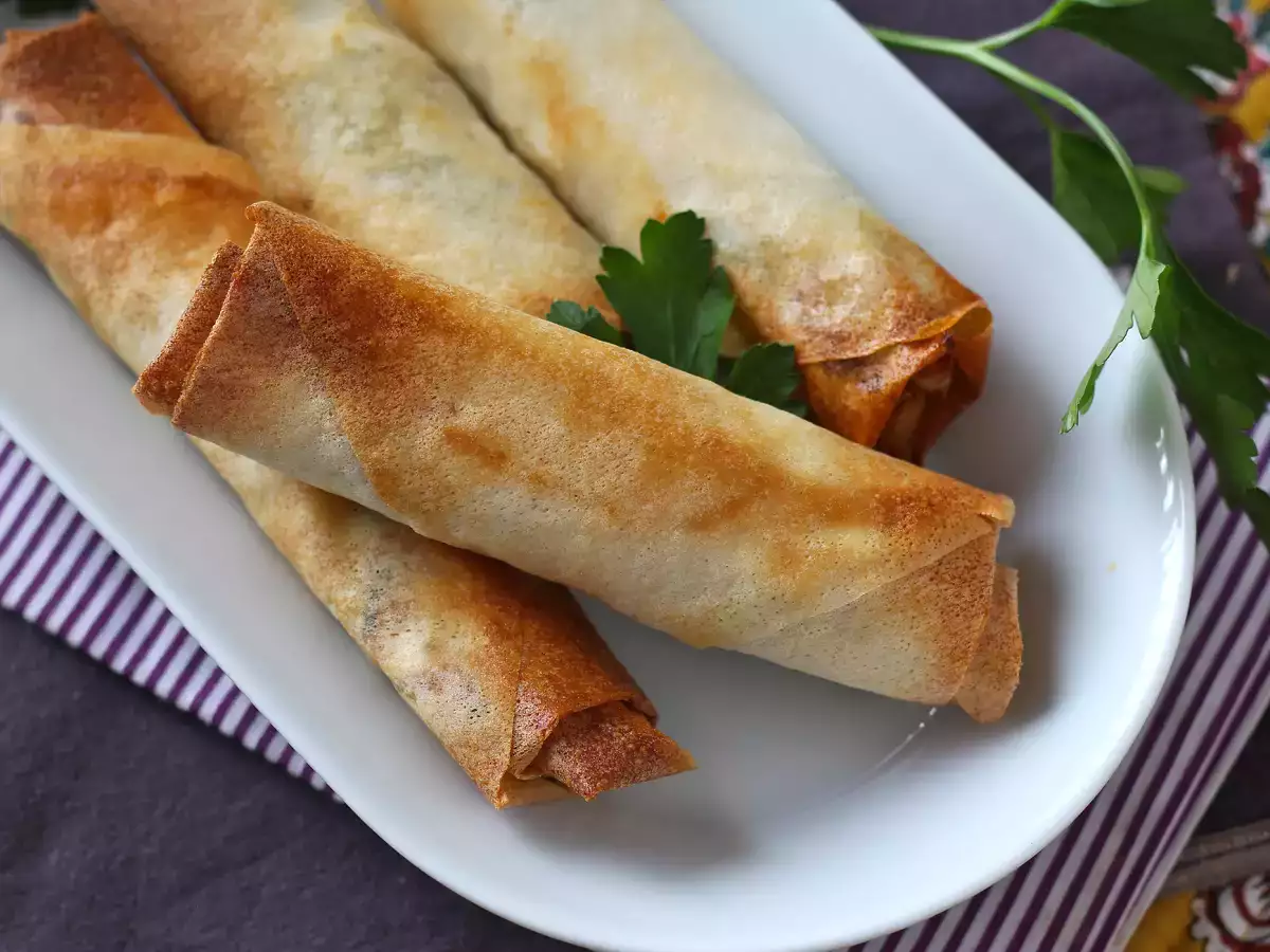 Rikakat Lebanon buatan sendiri - memasak dengan penggorengan udara - foto 8