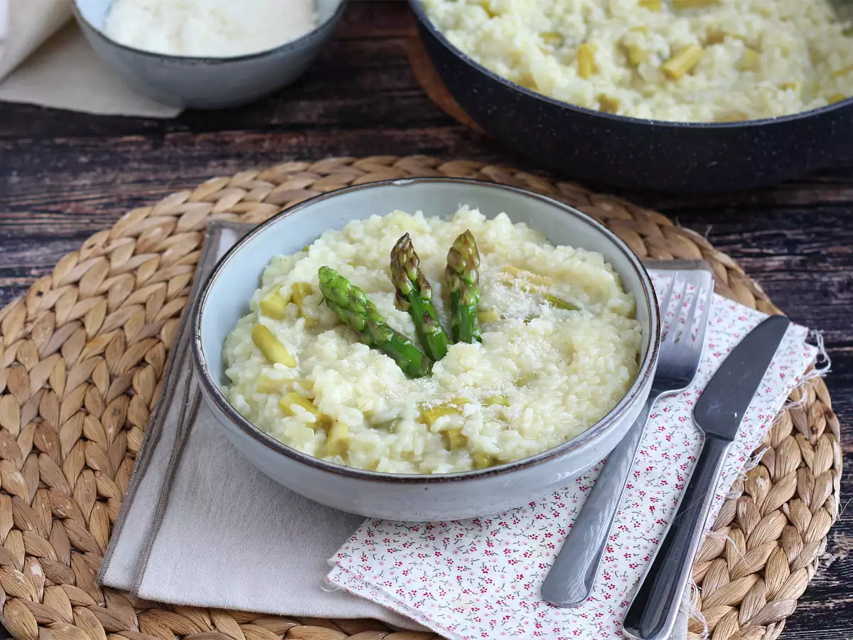 Risotto Asparagus Hijau dan Parmesan