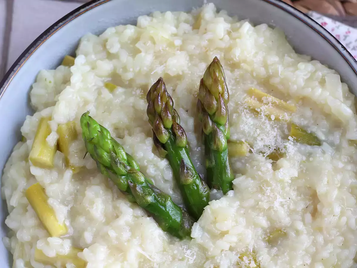 Risotto dengan asparagus hijau dan parmesan - foto 2