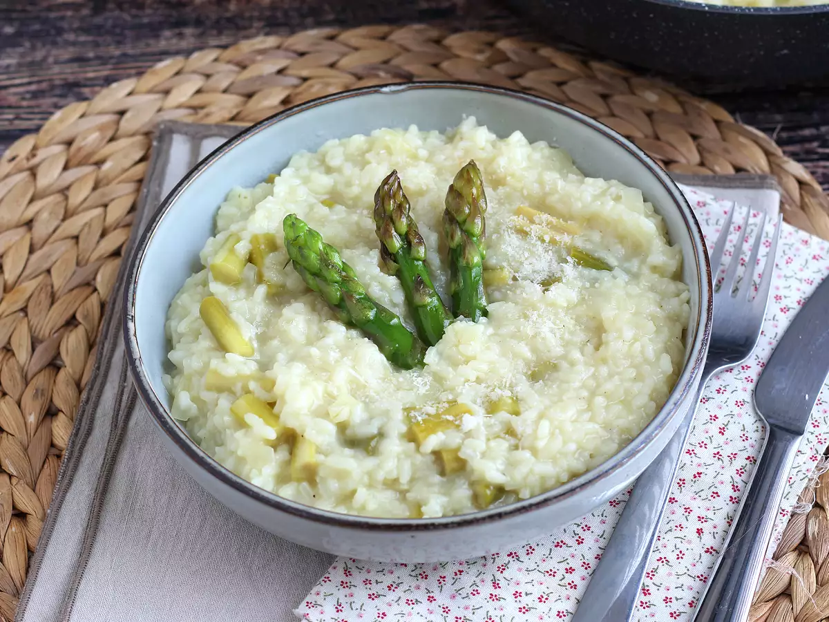Risotto dengan asparagus hijau dan parmesan - foto 3