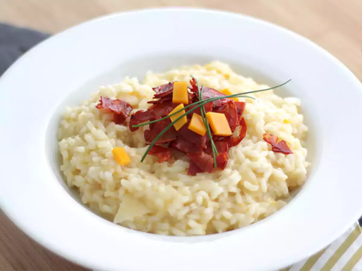 Risotto dengan keju dan chorizo - foto 2