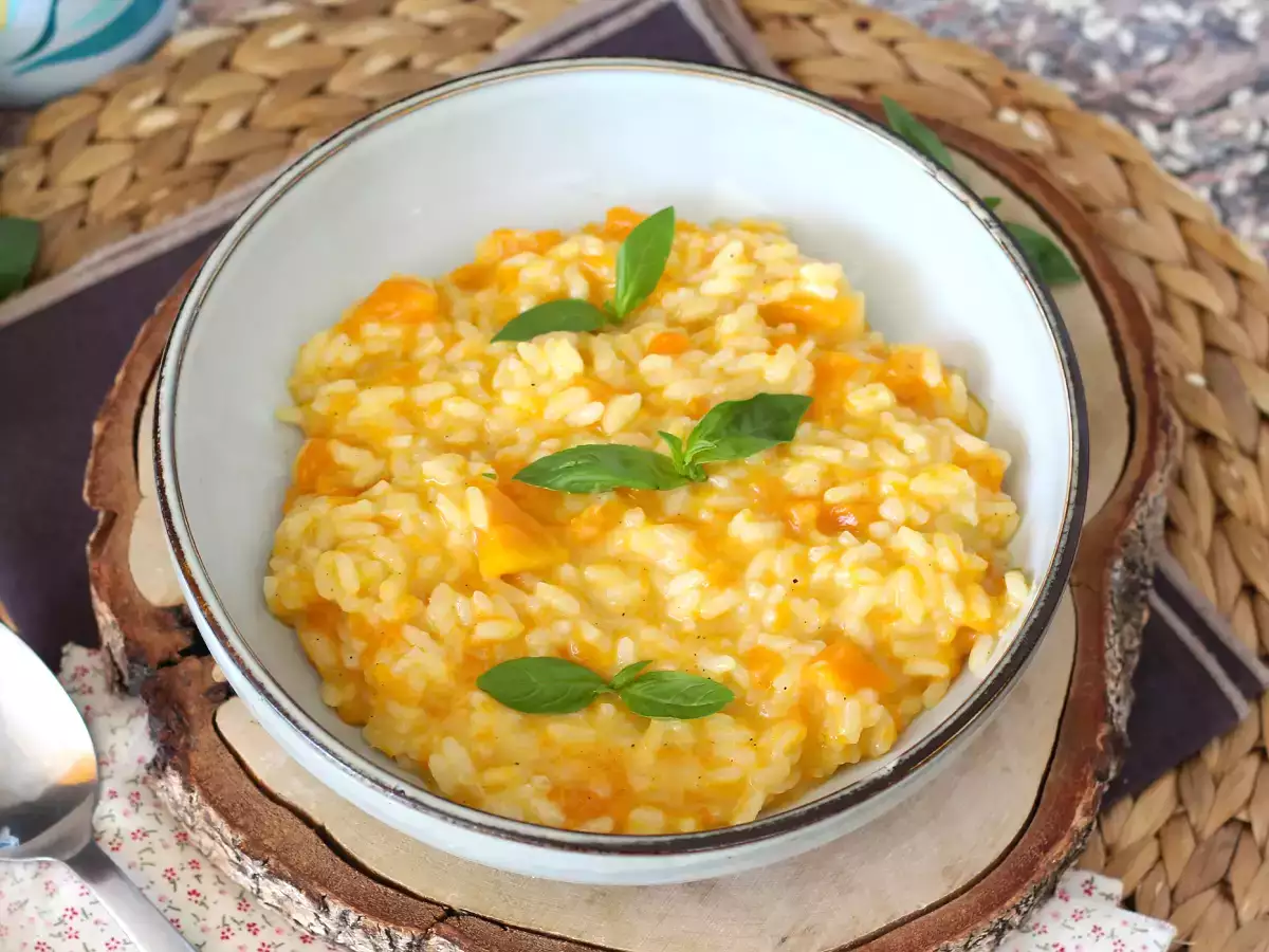 Risotto labu, hidangan pertama yang lembut dan sempurna untuk musim gugur - foto 4
